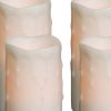 Set of Four White Flameless Pillar Candle