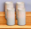 Set of Four White Flameless Pillar Candle