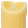 Set of Two Yellow Flameless Pillar Candle
