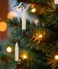 Set of Twelve White Flameless Christmas Taper Candle