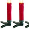 Set of Twentyfour Red LED Flameless Christmas Tree Clip On Candles