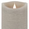 Set of Two Gray Flameless Pillar Candle