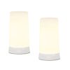 Set of Two White Flameless Pillar Candles