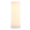8" White with Orange Flame Flameless Designer Candle