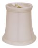 Slant Tissue Shantung Chandelier Lampshade with Flame Clip, White (Set of 6)