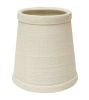 Slant Hardback Chandelier Lampshade with Flame Clip, Off White (Set of 6)