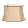 Fancy Oblong Softback Lampshade with Washer Fitter, Vintage Gold Color Natural Fabric Lampshade for Table Lamps, 10" Top x 14" Bottom x 10" Height