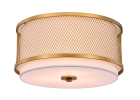 Julu Gold Semi-Flush Three Light Semi-Flush Mount Chandelier