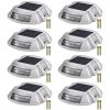 VEVOR Driveway Lights Solar Driveway Lights with Screw Solar Deck Lights Outdoor Waterproof Wireless Dock Lights 6 LEDs for Path Warning Garden Walkwa