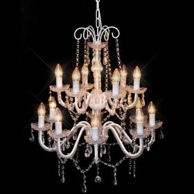 Chandelier 24.8"x30.7" E14 White
