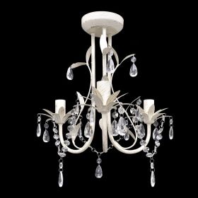 Chandelier White 12"x14"