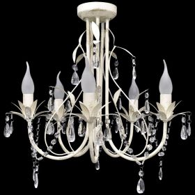 Chandelier White 18"x17"