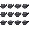Outdoor Solar Fence Lamps 12 pcs LED Black