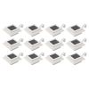 Outdoor Solar Lamps 12 pcs LED Square 4.7" White