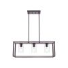 Contemporary Chandeliers Black 3 Light Modern Dining Room Lighting Fixtures Hanging