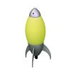 10.5" Tall Acrylic Kids Table Lamp, Rocket Ship design, Yellow