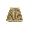 Slant Empire Chandelier Lampshade with Flame Clip, Vintage Gold (Set of 6)