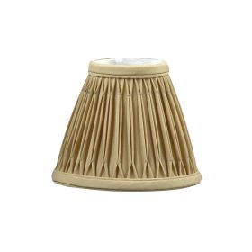 Slant Empire Chandelier Lampshade with Flame Clip, Vintage Gold (Set of 6)