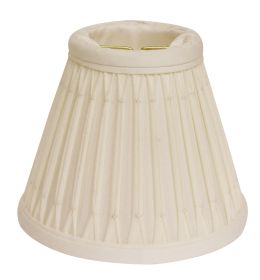 Slant Empire Chandelier Lampshade with Flame Clip, Cream (Set of 6)