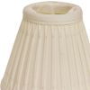 Slant Empire Chandelier Lampshade with Flame Clip, Cream (Set of 6)