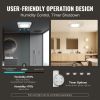 VEVOR Bathroom Exhaust Fan, 8 LED Colors, 110 CFM Efficiency Ventilation, 1.5sones Low Noise All-Copper Motor, Energy-Saving Bathroom Ceiling Fan