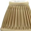 Slant Empire Chandelier Lampshade with Flame Clip, Vintage Gold (Set of 6)