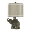 Elephant Table Lamp;  Gray