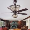 Charla 4-light Crystal 5-blade 52-inch Chandelier Ceiling Fan