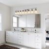 Modern 8-Light Bathroom Vanity Light Fixture - Brushed Nickel Finish with Clear Glass Shades, Perfect for Bathroom, Vanity
