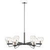 6-Light Chandelier with Bowl Shaped Glass Shades