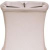 Soft Box Chandelier Lampshade with Double Flame Clip, Snow (Set of 6)
