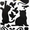 Cats & Lamp - Large Wall Decals Stickers Appliques Home Decor