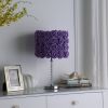 18.25" Lavender Roses in Bloom Acrylic / Metal Table Lamp