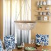 Bohemian style Wood Beaded Chandelier Oak White NEW SKU :W1340P206667