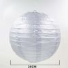 8 Inches 5 Pcs Silver Chinese Style Paper Lantern Blank Decorative Hanging Lanterns for Garden Party Wedding Lampshade