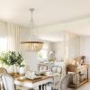 Bohemian style Wood Beaded Chandelier Oak White NEW SKU :W1340P206667