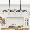 Matte Black Crystal Chandelier for Dining Room