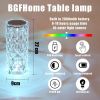 3 Colors Touch/Remote Diamond Rose Lamp Crystal Table Lamp Romantic Christmas USB LED Night Light Projector Atmosphere Light