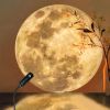 1pc Moon Earth Projector Night Light; USB Charging Lamp 360Â° Rotatable Moon Earth Atmosphere Projector For Bedside Nightstand Bedroom Living Room Des