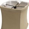 Soft Box Chandelier Lampshade with Double Flame Clip, Dune (Set of 6)