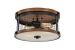Rose Matte Black Two Light Flush Mount Chandelier