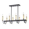 Muka Gold/Black 8-light Chandelier