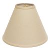 Deep Cone Hardback Lampshade with Washer Fitter, Beige Color Fabric Lampshade for Table Lamps, Natural Linen, 6" Top x 19" Bottom x 13" Height