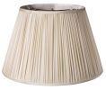 Pencil Pleat Softback Lampshade with Washer Fitter, Magnolia Color Natural Fabric Lampshade for Table Lamps, 11.5" Top x 18" Bottom x 11.5" Height
