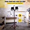 VEVOR LED Work Light with Stand, 2PCS 10000 Lumen Dual-head LED Work Light with 27.6"-68.1" Adjustable and Foldable Tripod Stand