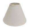 Deep Cone Hardback Lampshade with Washer Fitter, Off White Fabric Lampshade for Table Lamps, Natural Linen, 6" Top x 19" Bottom x 13" Height