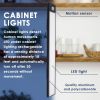 LED Motion Sensor Cabinet Light 12 Inch. Pack of 2 Black Under Cabinet Lights Motion Sensor. 51 LEDs Aluminum + PC Motion Sensor Under Cabinet Light R