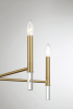 Courtyard Five Light Golden Brass Candle Light Chandelier 24"W Ã— 17.75"H