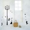 Cats & Lamp - Large Wall Decals Stickers Appliques Home Decor