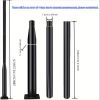 Splicing Lamp Poles, Street Light Pole, Metal Street Lamp Post for Outdoor Lights, Solar Lights Poles with Base Accessory for Porch, Patio, Street